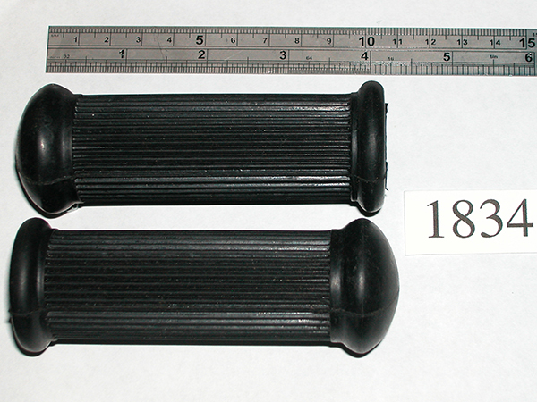 A pair of BSA pillion footrest rubbers (long) with no logo.