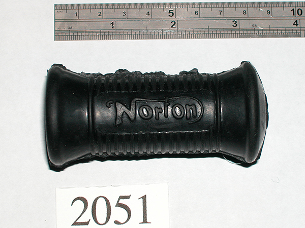 Norton Kickstart lever rubber with logo.